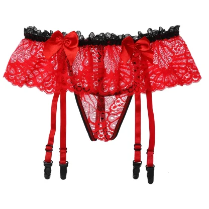 Sexy Sheer Lace Crotchless Panties - Image 2