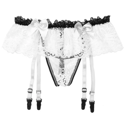 Sexy Sheer Lace Crotchless Panties - Image 3