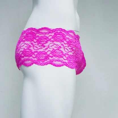 Sexy Solid Sheer Lace Briefs - Image 3