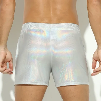 Shiny Elastic Boxer Briefs with Pocket - Image 4