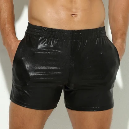 Shiny Elastic Boxer Briefs with Pocket - Image 5