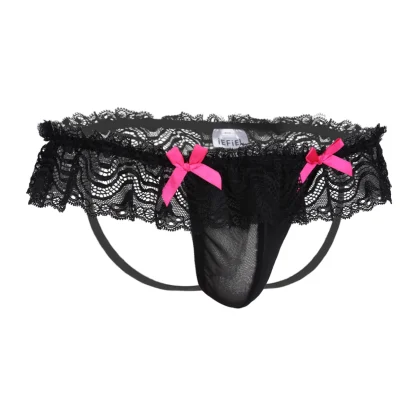Sexy Sheer Lace Jockstrap - Image 4