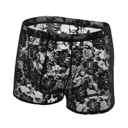 See-through Floral Boxer Briefs