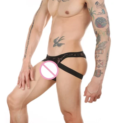 Sheer Lace Leg Strap Panty - Image 3
