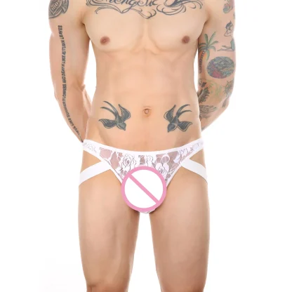 Sheer Lace Leg Strap Panty - Image 4