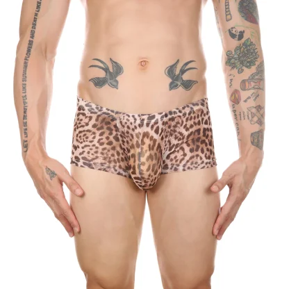 Transparent Leopard Boxer Briefs