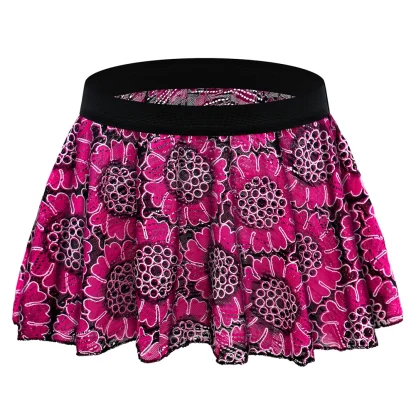 Floral Pleated Men's Skirts - Image 5