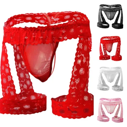 Sheer Lace Thigh Harness G-strings - Image 7