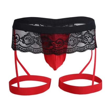 Sexy Lace Thigh Strap G-strings - Image 5