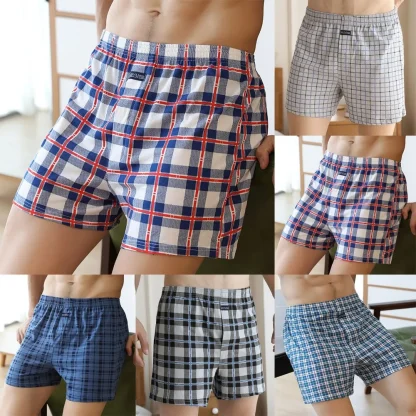 Casual Plaid Wide Leg Boxers - Image 7