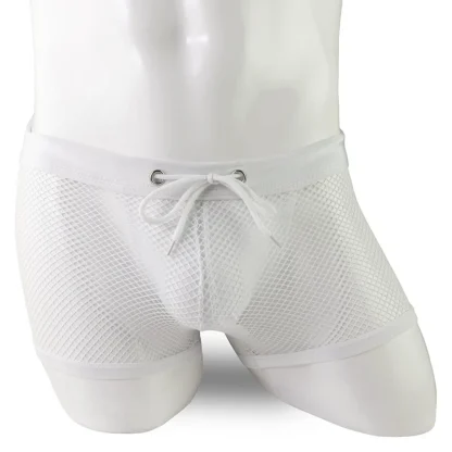 Mesh Solid Sexy Boxer Brief - Image 4