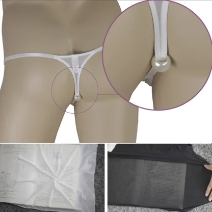 Erotic Beaded Mesh G-string - Image 4