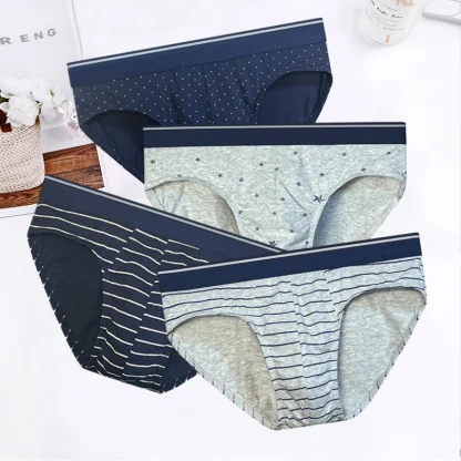 Breathable Striped Casual Briefs - Image 5