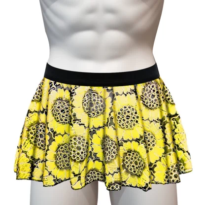 Floral Pleated Men's Skirts - Image 3