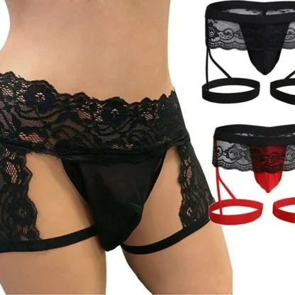 Sexy Lace Thigh Strap G-strings - Image 7