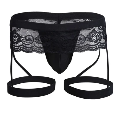 Sexy Lace Thigh Strap G-strings - Image 2