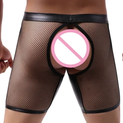 Open Crotch Fishnet Midway Briefs - Image 3