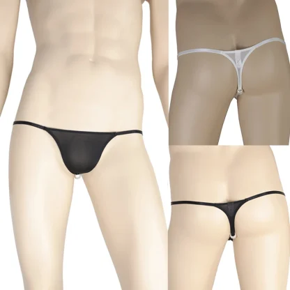 Erotic Beaded Mesh G-string - Image 5