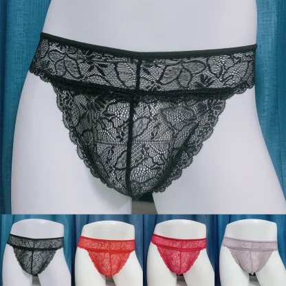 Sexy Sheer Lace Bikini-cut Panties - Image 7