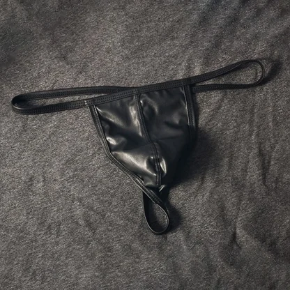 Men's Elastic Black G-string