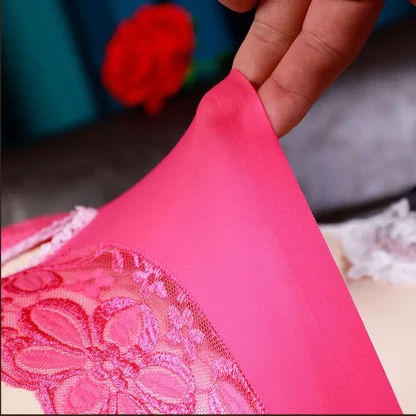 Floral Lace Crotchless Panty - Image 3