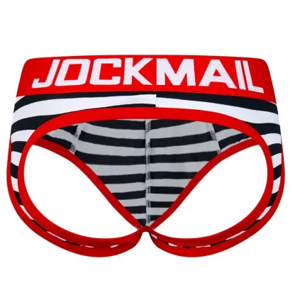 Sexy Breathable Striped Jockstrap - Image 3