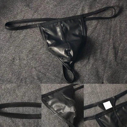 Men's Elastic Black G-string - Image 6