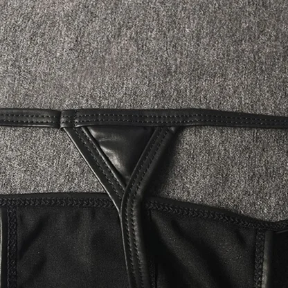 Men's Elastic Black G-string - Image 2