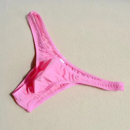 Solid Bulge Pouch Bikinis - Image 6