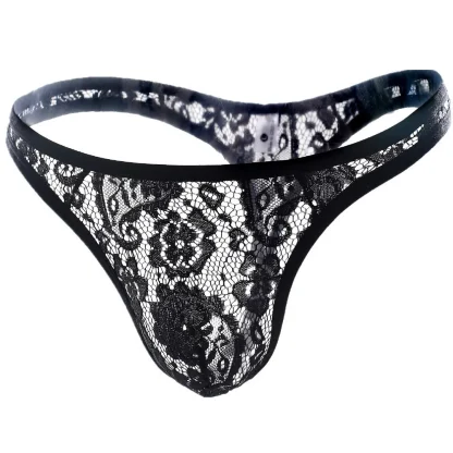 Men's See-through Lace Thongs - Image 2