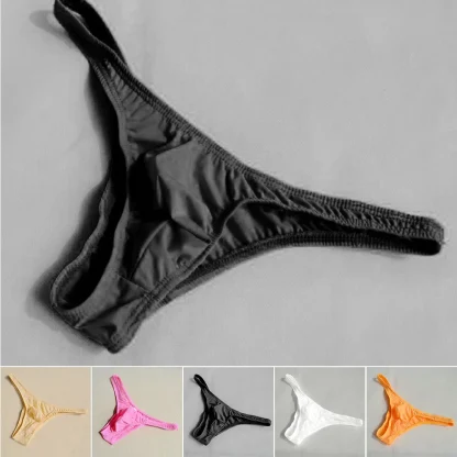 Solid Bulge Pouch Bikinis - Image 7