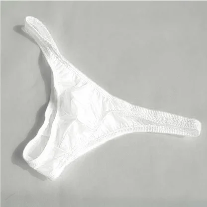 Solid Bulge Pouch Bikinis - Image 4