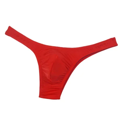 Solid Bulge Pouch Bikinis - Image 2