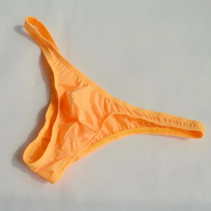 Solid Bulge Pouch Bikinis - Image 5