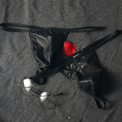 Men's Elastic Black G-string - Image 5