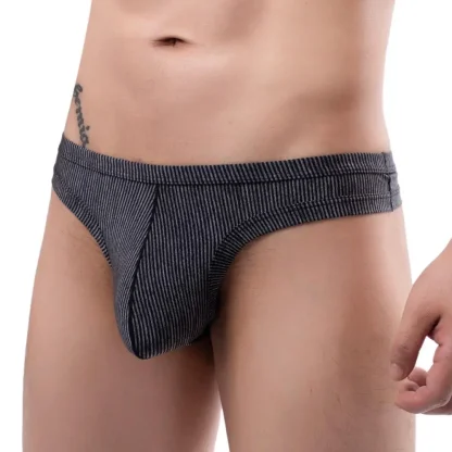 Thin Striped Bulge Pouch Panties - Image 4