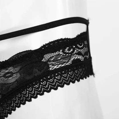 Sheer Floral Open Crotch Panties - Image 5