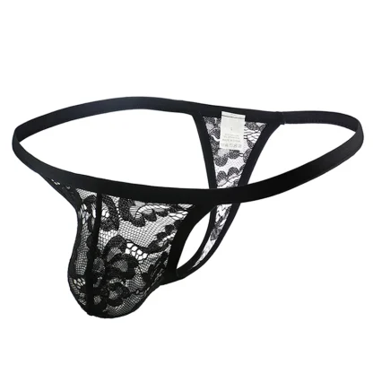 Sheer Lace Floral Thong