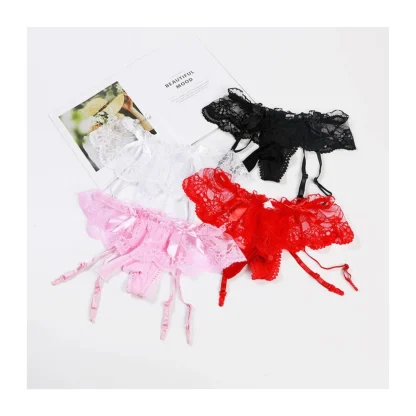 Garter Strap Sheer Lace Panty - Image 7